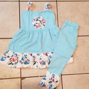 Girls boutique ruffle outfit size 120 (4 to 6) nWT